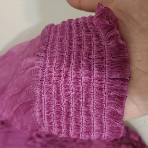 Soft Surroundings Hermosa Silk Tunic Dress P Large Plumberry Holidays Luxury - Picture 4 of 16